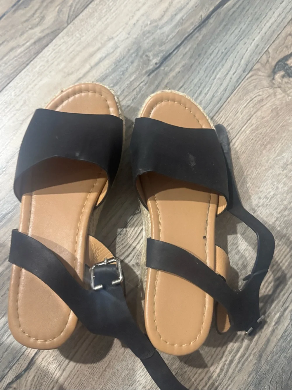 Women’s Black Espadrille Platform Sandals - Classic Strappy Style